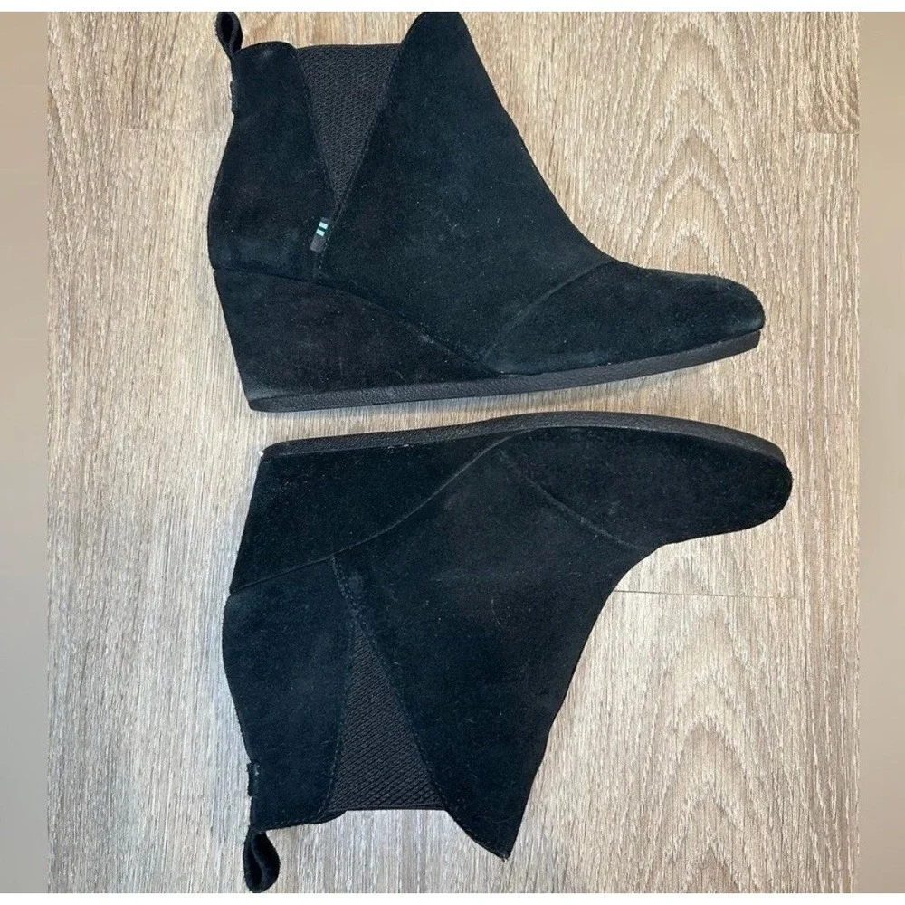 Toms - Black Kelsey Wedge Boot - Picture 3 of 8